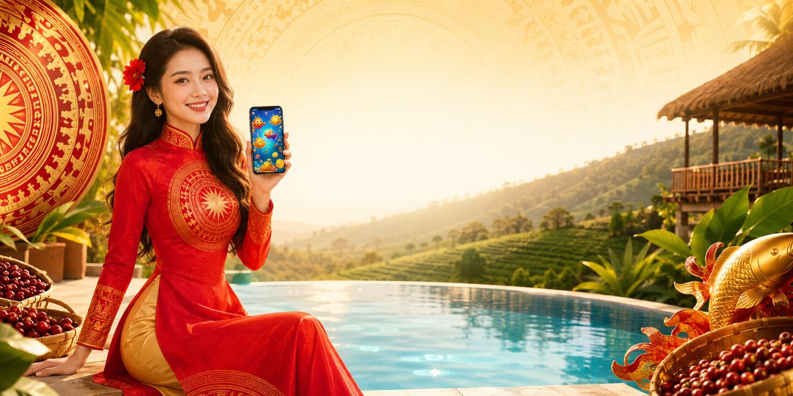 Người dùng tại Đà Nẵng chơi game trên điện thoại bên bờ biển buổi tối